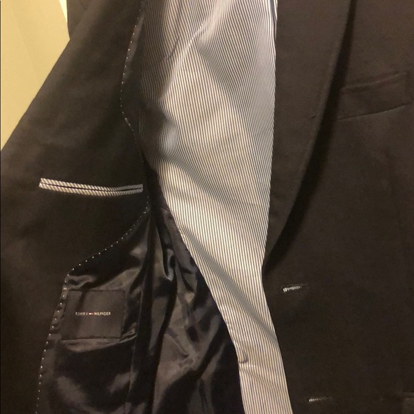 Tommy Hilfiger Trim Fit Navy Blazer - Picture 3 of 5